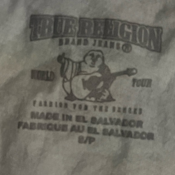 True Religion Women's White Tee with Graphic Design - Picture 4 of 5